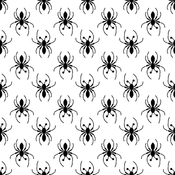 Halloween spider pattern seamless vector - Vector, imagen