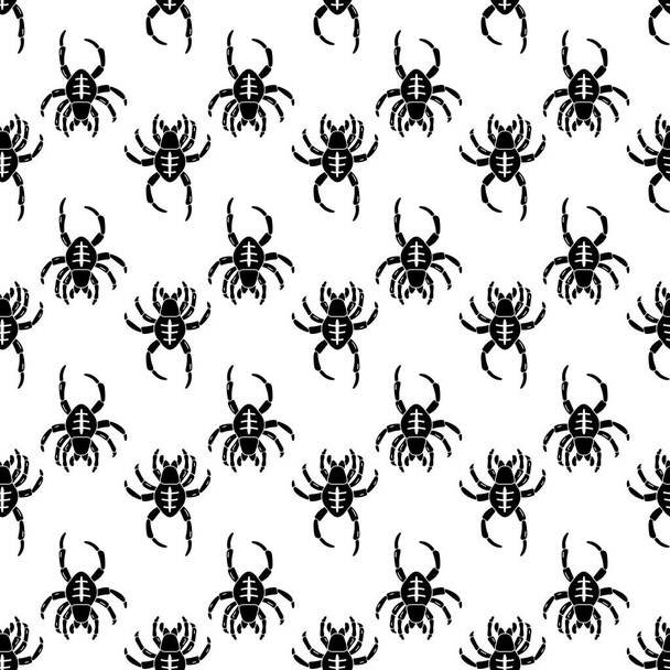 Creepy spider pattern seamless vector - Vektor, kép