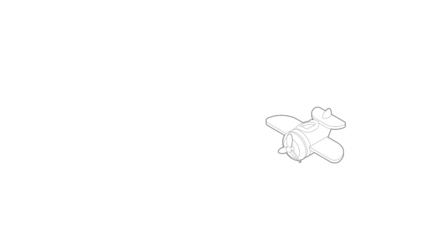 Toy plane icon animation - Materiał filmowy, wideo