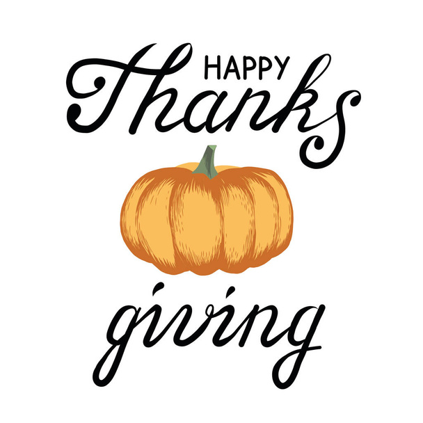 Lettering for Happy Thanksgiving Day - Vetor, Imagem