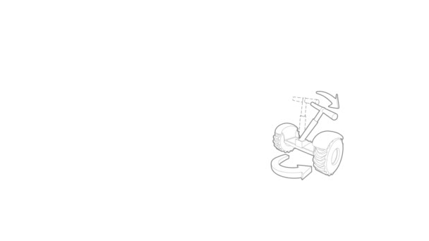 Inclined segway icon animation - Imágenes, Vídeo