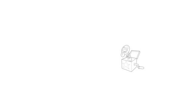 Toy box in spring icon animation - Metraje, vídeo