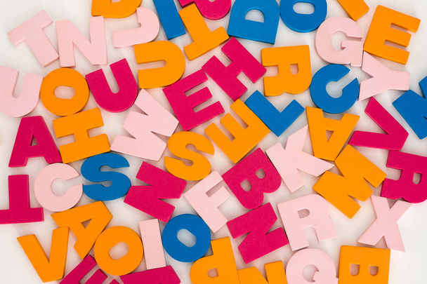 Messy multicolored letters alphabet - Zdjęcie, obraz