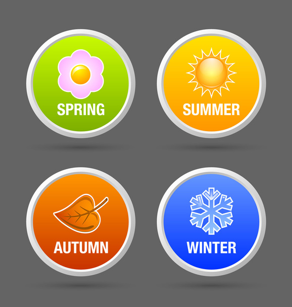 Four season icons - Διάνυσμα, εικόνα