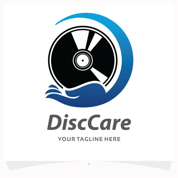 Plantilla de diseño de logotipo de cuidado de disco - Vector, Imagen