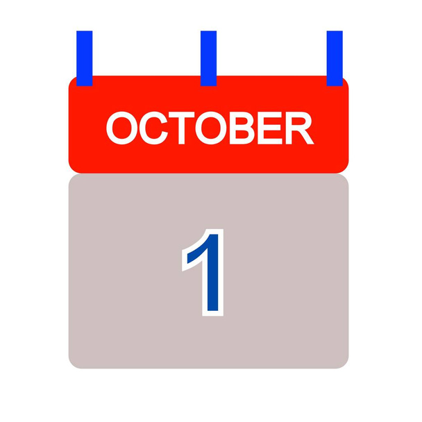 Kalenderblatt für den 1. Oktober - Abbildung - Foto, Bild
