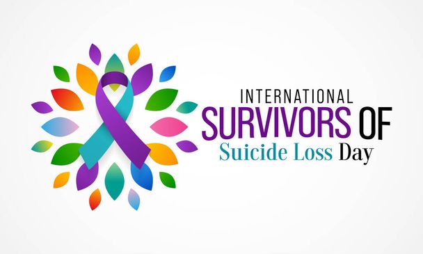 Dia Internacional de Sobreviventes de Perda de Suicídio é observado todos os anos em novembro, é um dia em que as pessoas afetadas pela perda de suicídio se reúnem em todo o mundo em eventos em suas comunidades locais. Vetor - Vetor, Imagem