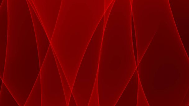 Fondo abstracto 4k rojo claro oscuro negro ondas de neón y líneas - Foto, Imagen
