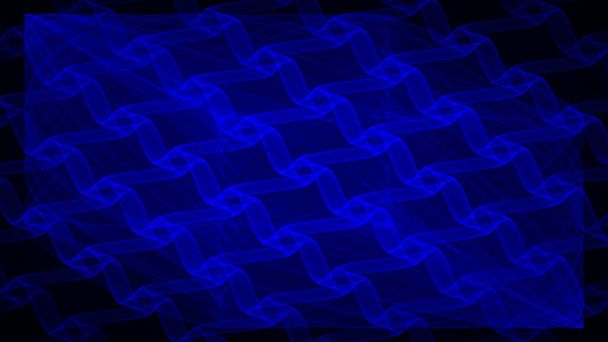 Fundo abstrato 4k luz azul ondas escuras e linhas - Foto, Imagem