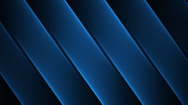 Fundo abstrato 4k luz azul ondas escuras e linhas - Foto, Imagem