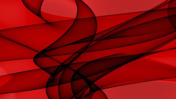 Fondo abstracto 8K rojo negro ondas líneas curvas gradiente - Foto, Imagen
