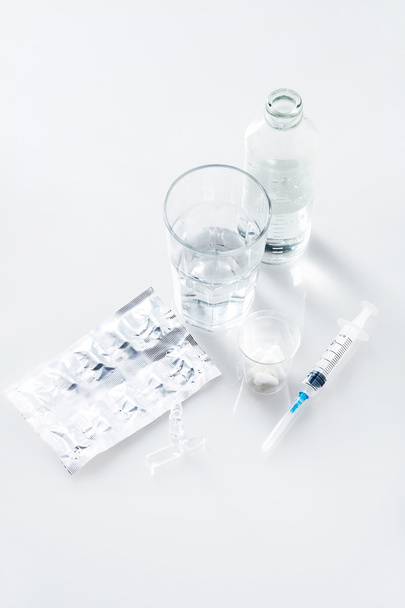 medications on a white background - Fotó, kép