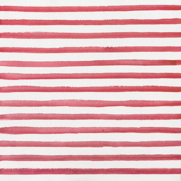Watercolor background with red stripes - Foto, imagen