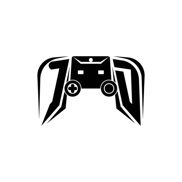 CD Inicial logotipo de juego de ESport. Plantilla de vector de estilo de consola de juego - Vector, Imagen