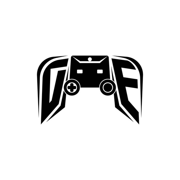 DE Αρχικό λογότυπο παιχνιδιού ESport. Πρότυπο διάνυσμα στυλ κονσόλας παιχνιδιού - Διάνυσμα, εικόνα