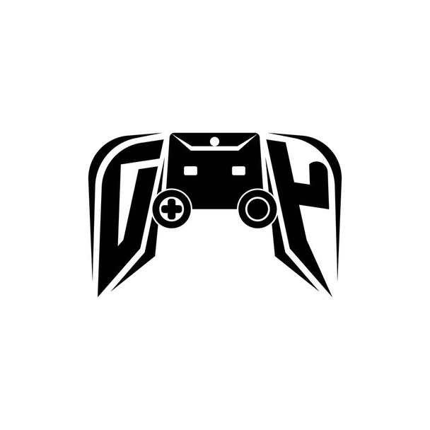 DY Inicial logo de juego de ESport. Plantilla de vector de estilo de consola de juego - Vector, Imagen