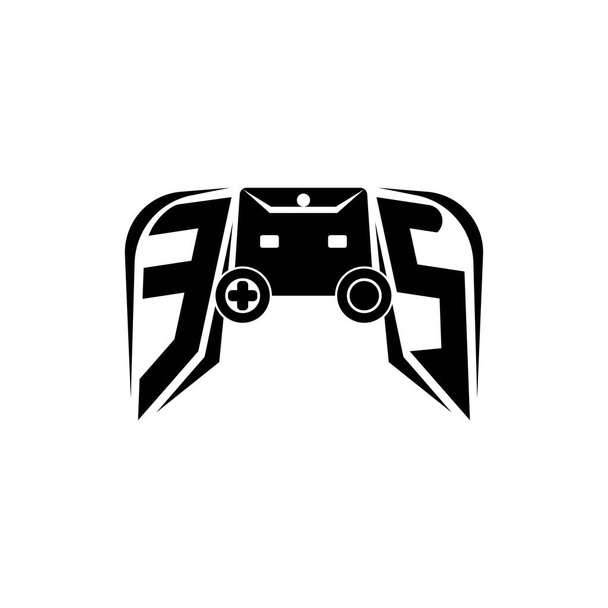 Logo inicial de ESport gaming. Plantilla de vector de estilo de consola de juego - Vector, Imagen