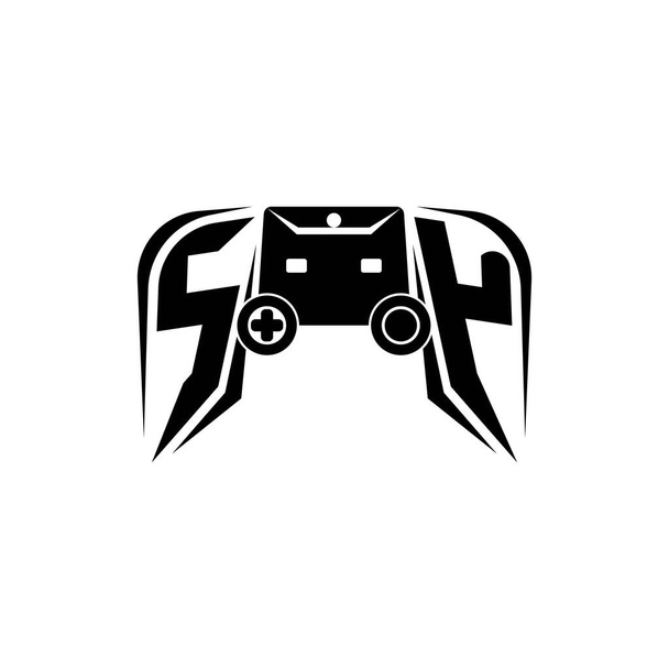 SY Inicial logotipo de juego de ESport. Plantilla de vector de estilo de consola de juego - Vector, Imagen