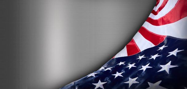 Amerikan bayrağı. ABD Anma Günü, Gaziler Günü, İşçi Bayramı ya da 4 Temmuz kutlamaları için.. - Fotoğraf, Görsel