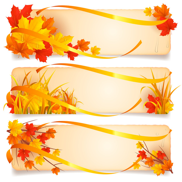 Autumn banners. - Διάνυσμα, εικόνα