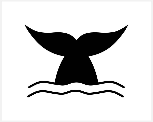Icono de verano con aleta de tiburón en ola aislada en blanco. Pescado estécil. Ilustración animal vector stock. EPS 10 - Vector, imagen