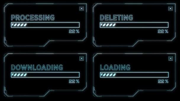 Loading and Deleting - Sci-Fi User Interface - Footage, Video