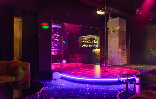 Night club bar interior with chairs. - Photo, Image