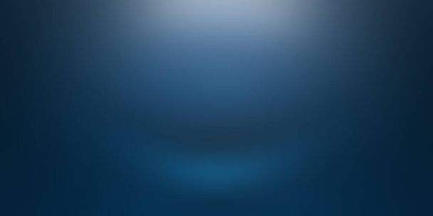 Abstract Luxury gradient Blue background. Smooth Dark blue with Black vignette Studio Banner. - Photo, Image