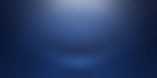 Αφηρημένη κλίση πολυτέλειας Μπλε φόντο. Λείο σκούρο μπλε με μαύρο βινιέτα Studio Banner. - Φωτογραφία, εικόνα