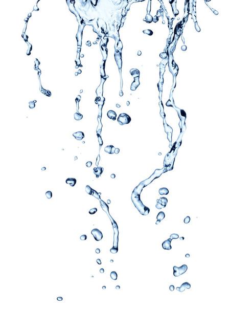 Wasserspritzer Tropfen blaue Flüssigkeitsblase - Foto, Bild