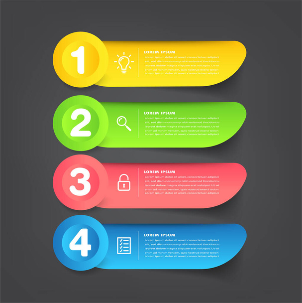 modern text box template, infographics banner , timeline - Vector, Image