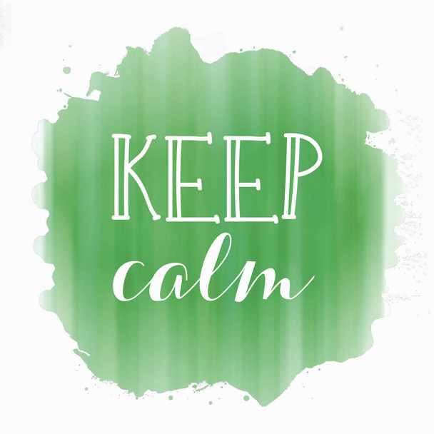 keep calm text on abstract colorful background - Foto, afbeelding