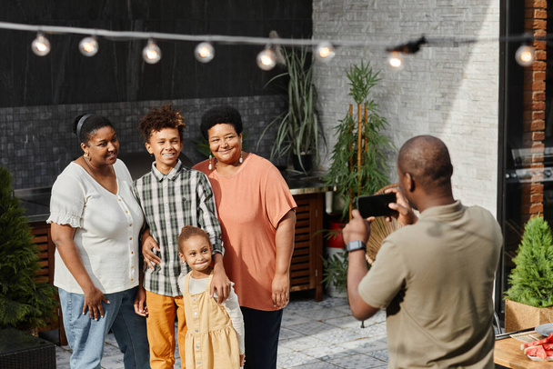 African American Family Taking Photo - Photo, Image