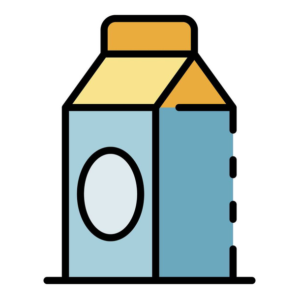Milk package icon color outline vector - Vektor, kép