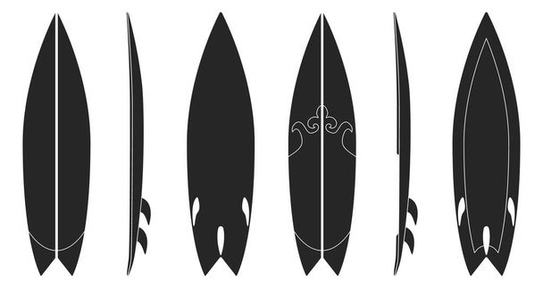 Surfbrettvektor realistisches Set icon.Vector Illustration Surfbrett für wave.Isolated Symbol Hawaii des Surfbretts. - Vektor, Bild