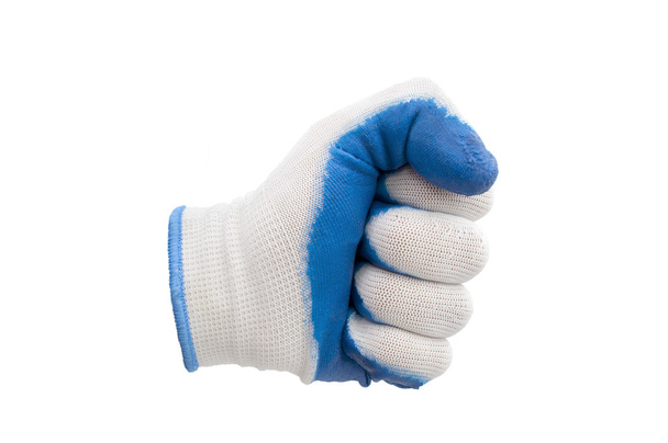 Gants de travail bleus isolés
 - Photo, image