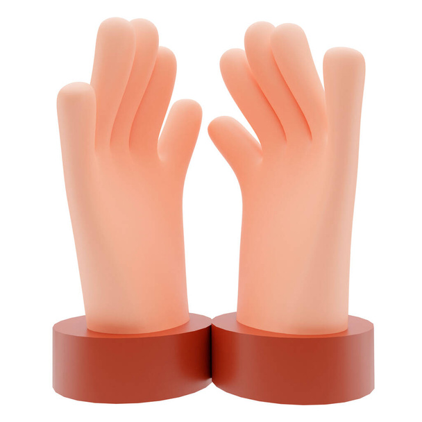 3D-Rendering Hände Gebetsgeste mit Hoffnung Konzept - Foto, Bild
