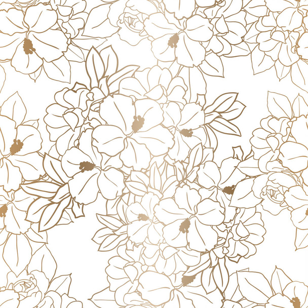 Abstract elegance seamless pattern with floral background - Вектор,изображение