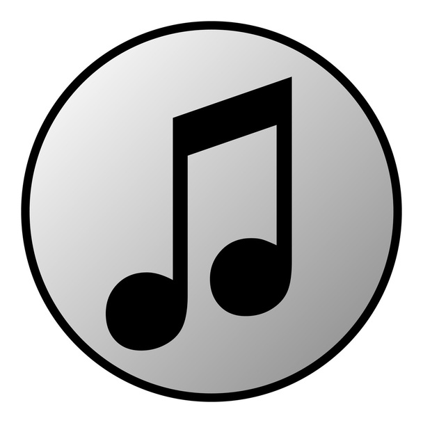 Music button - Vector, afbeelding