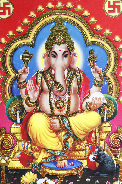 Ganesha nebo Ganapati: slon v čele s hinduistickým bohem. - Fotografie, Obrázek