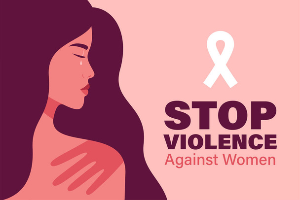 Internationaler Tag zur Beseitigung der Gewalt gegen Frauen - Vektor, Bild
