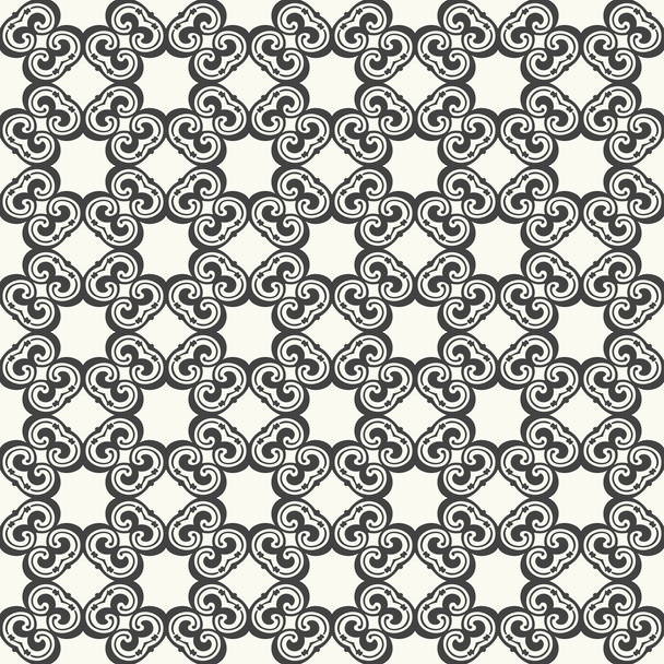 Duvar kağıtları, kumaşlar ve tasarım için dekoratif siyah beyaz desen. Fayanslar birbiriyle birleştirilebilir. Art Deco biçimi  - Fotoğraf, Görsel