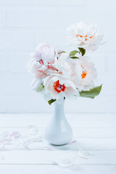 Bouquet of pink peonies, floral background - Photo, Image