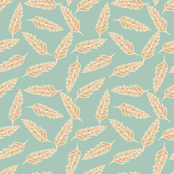 Cute leaves seamless pattern . Foliage backdrop. Floral wallpaper. Vintage floral background. For fabric design, textile print, wrapping. Contemporary vector illustration. - Vektor, Bild