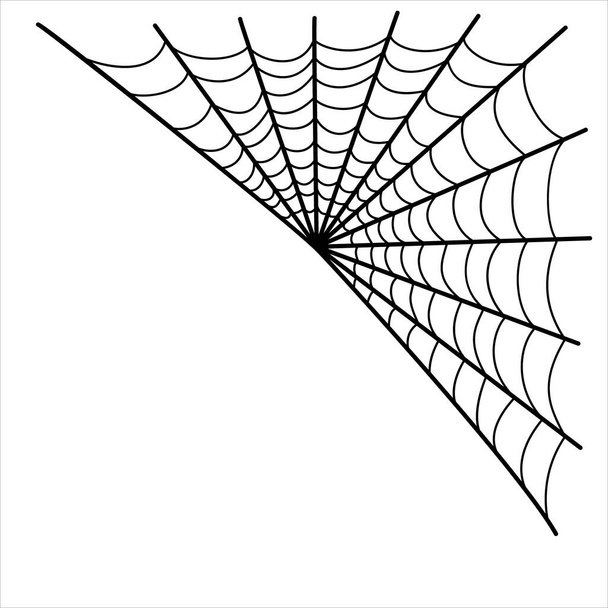 tela de araña de Halloween aislado sobre fondo blanco. - Vector, imagen