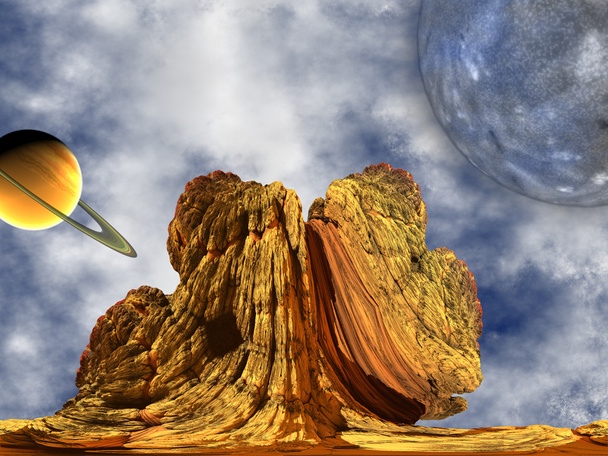 Alien Rock mit am Himmel Hintergrund - Foto, Bild
