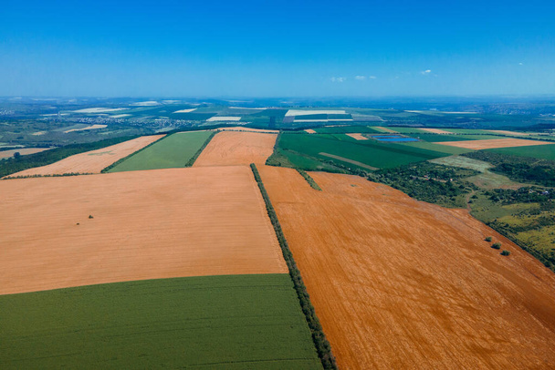 aerial view of agricultural lands with multiple crops - Foto, Bild