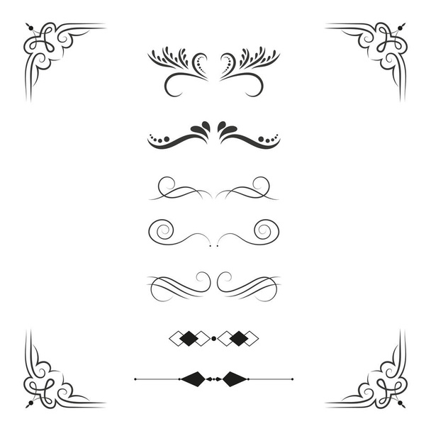 декоративные элементы в викторианском стиле - Вектор,изображение