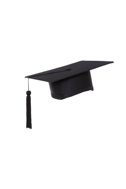 El sombrero de graduado en el fondo blanco. - Foto, Imagen