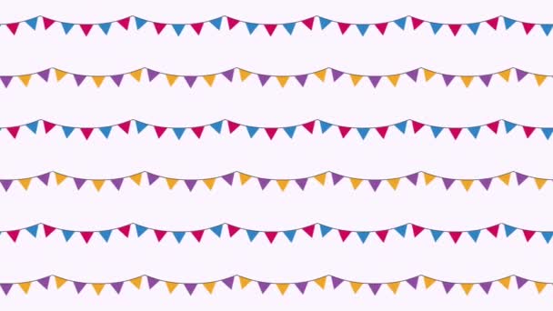 festive background with flags, birthday theme - Footage, Video